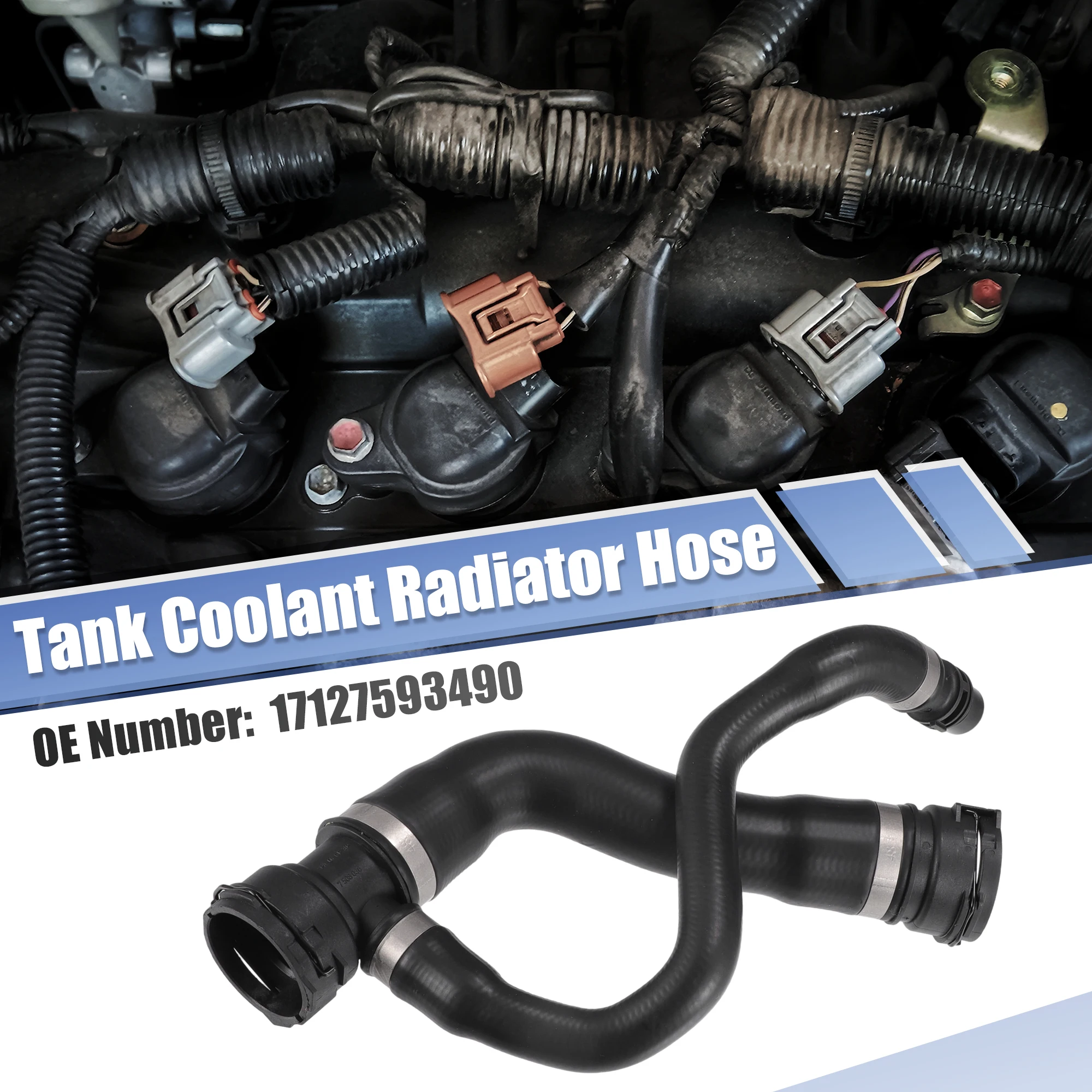 

UXCELL Шланг обогревателя Труба расширительного бачка радиатора для BMW X5 3.0L L6 2007-2010