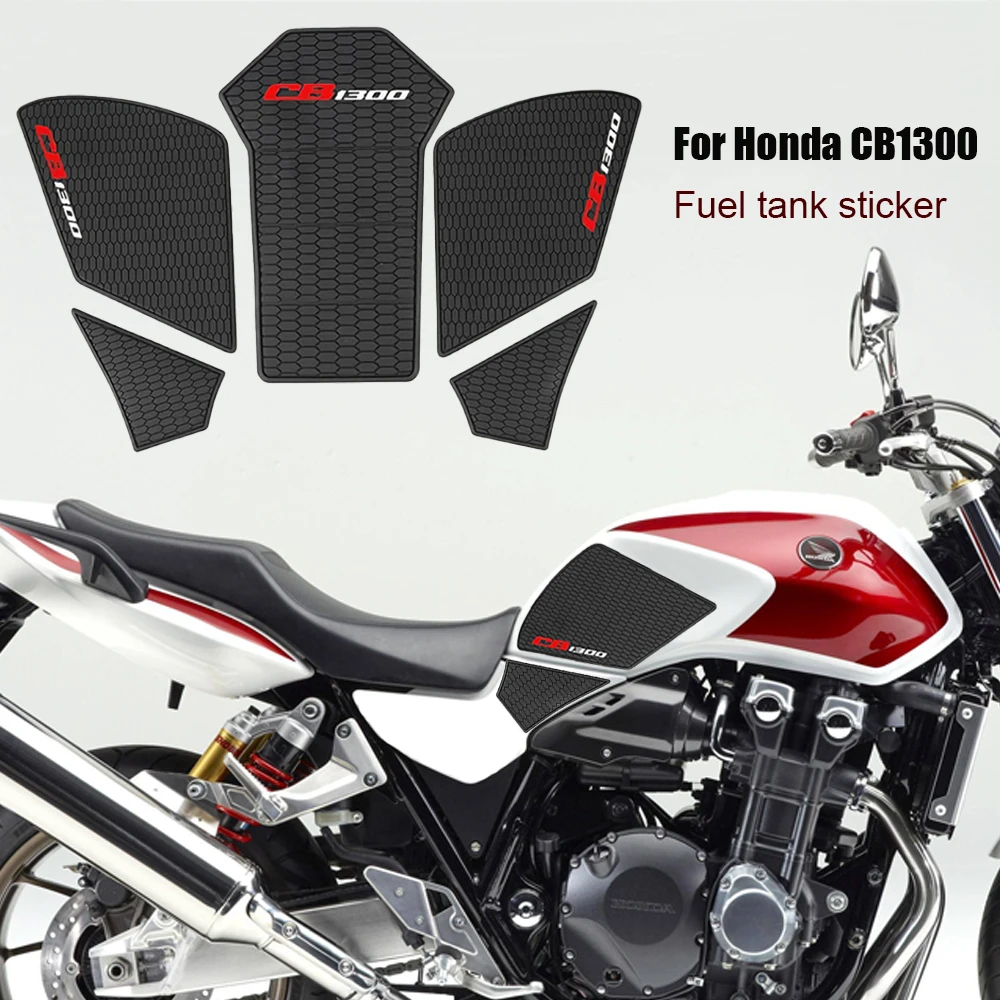 For CB 1300 CB1300SB/SF 2006-2015 Motorcycle Non-slip Side Fuel Tank Stickers Waterproof Pad Rubber Sticker