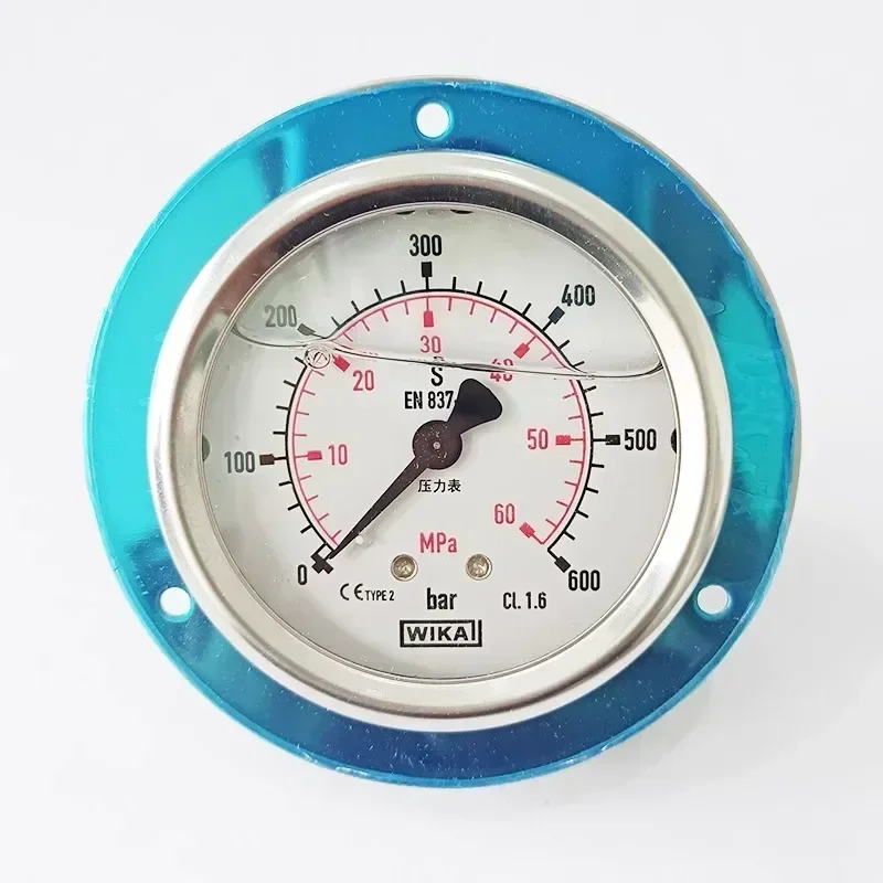 WIKA EN837-1 Germany Wika pressure gauge with three holes and flange edge pressure gauge 213.53.063