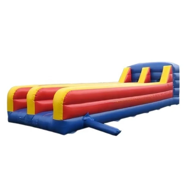 3in1 Three Lanes Inflatable Bungee Run interactive game for adults and children