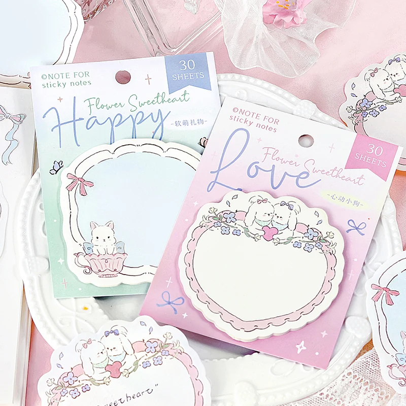 12 แพ็ค/ล็อต มิส ซีรีส์กระดาษโน้ตตกแต่งลายสดใส