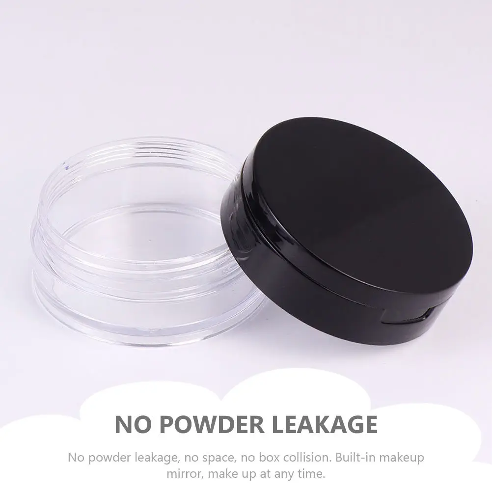 2Sets Portable Loose Powder Box Premium Wear Resistant Material No Leakage Compact Design for Home Salon Outdoor Use Small