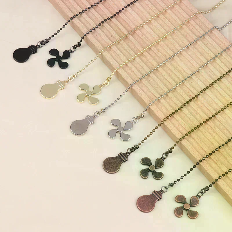 Fan Shape Ceiling Fan Pull Chain Light Shape Chandelier Pull Chain Metal Pendant Pull Chain Extension Chandelier Chain Extender