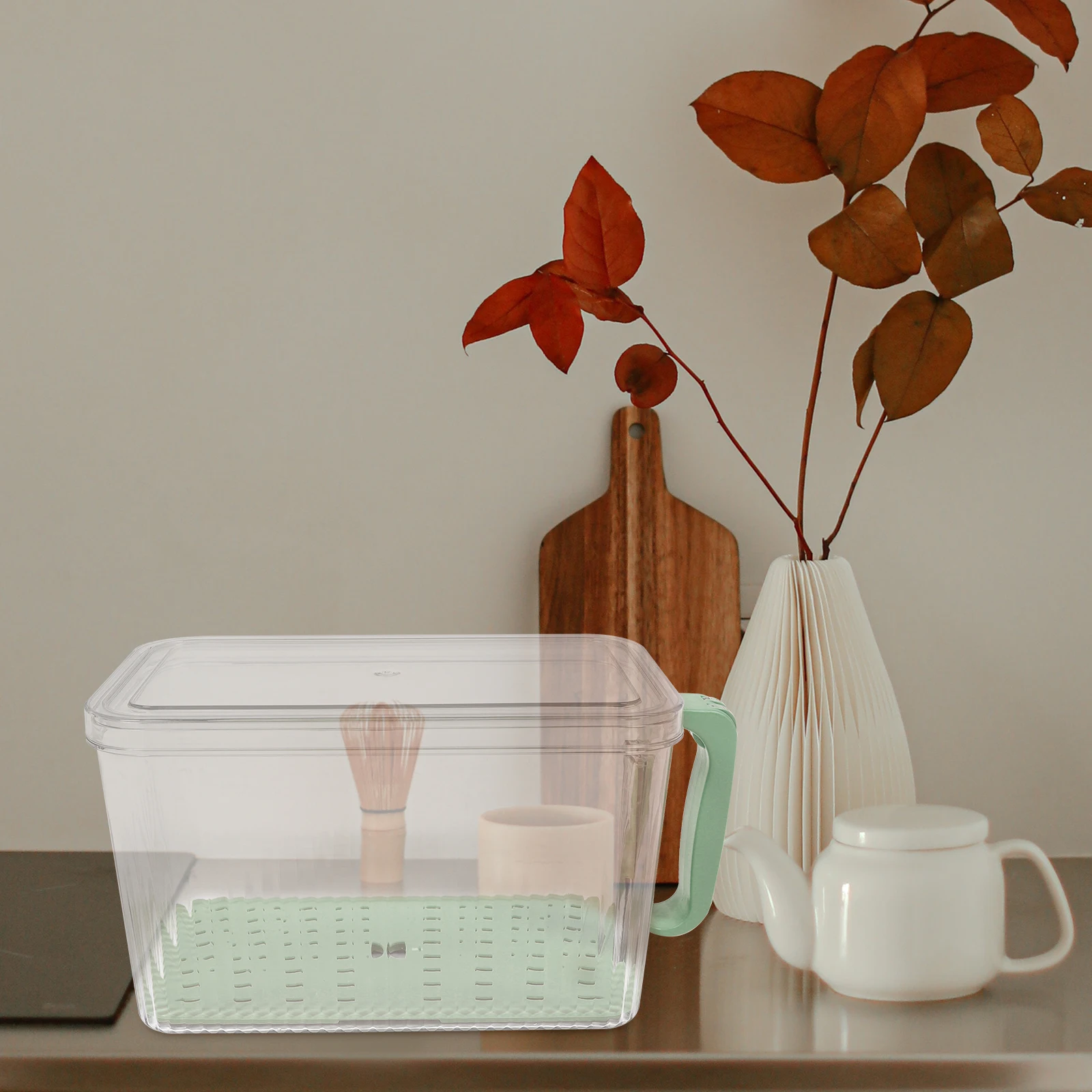 

Box Kitchen Container Fridge Toast Storage Box Fresh Keeping Fruit Holder Leakproof Food Organizer Refrigerator Bread Saver