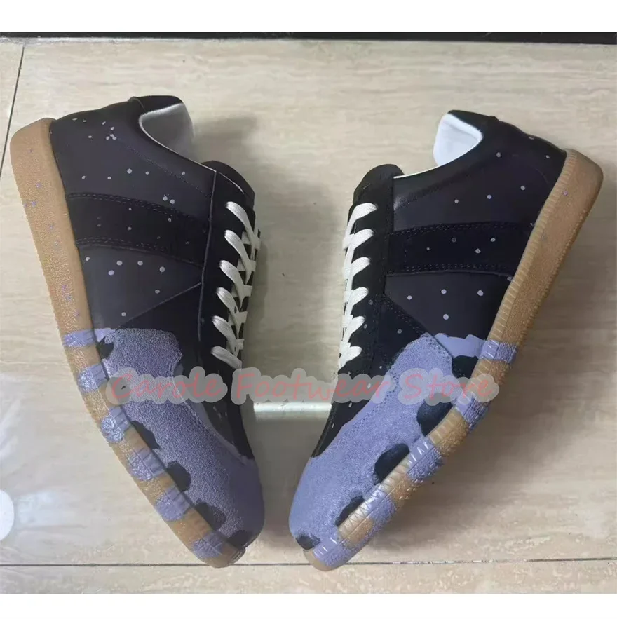 Mode Gemischte Farbe Graffiti Große Größe Turnschuhe für Männer Runde Kappe Chunky Bottom Flache Sport Schuhe Männlich Außerhalb Freizeit Schuhe