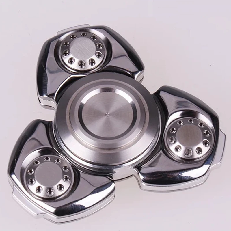 Senior Aluminium Oxide Metal Fidget Spinner Stainless Steel Brass Plating Diamond Polishing 606 Mute Bearing Finger Fidget Gyro