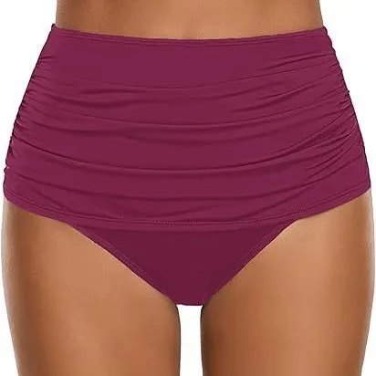 Woman Swimsuits Swim Shorts High Waist Black Swimming Shorts Butt Lifting Navy Blue Bathing Shorts Tankini Beach Shorts Solid view 5