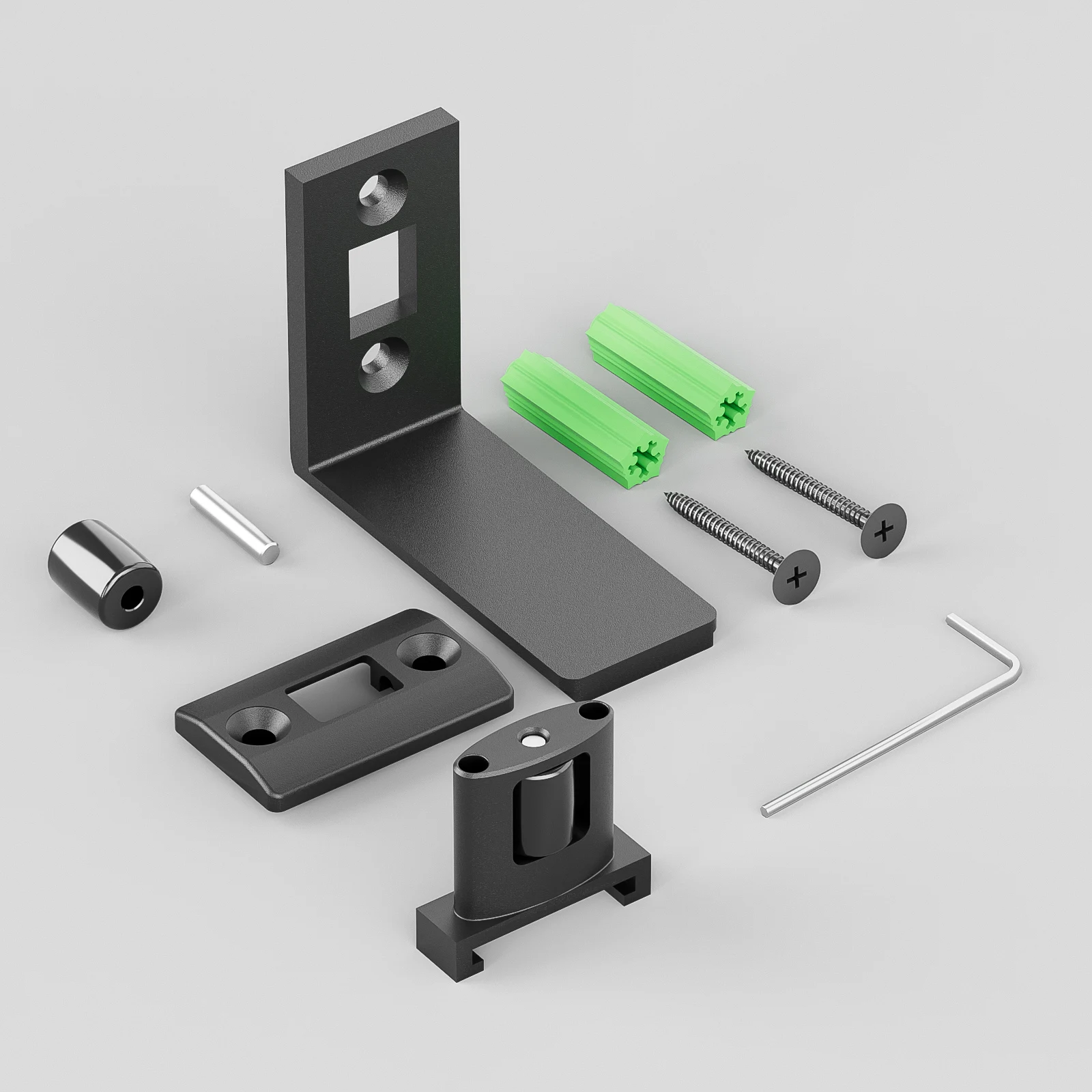 CCJH Sliding Barn Door Hardware Kit Adjustable Floor Guide Wall Door Bottom Guide 1 Pcs Easy to Install