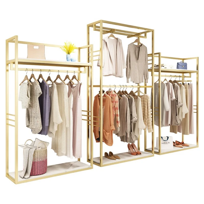 customized.High Quality portable Store Garment Rack Floor Cloth Display Stand Clothing Rack Window Display