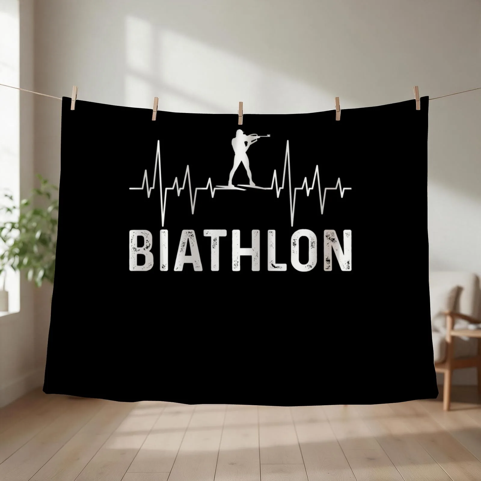 Biathlon heartbeat, biathlon heartbeat, sport Throw Blanket Soft Beds for babies Luxury Brand Quilt Blankets