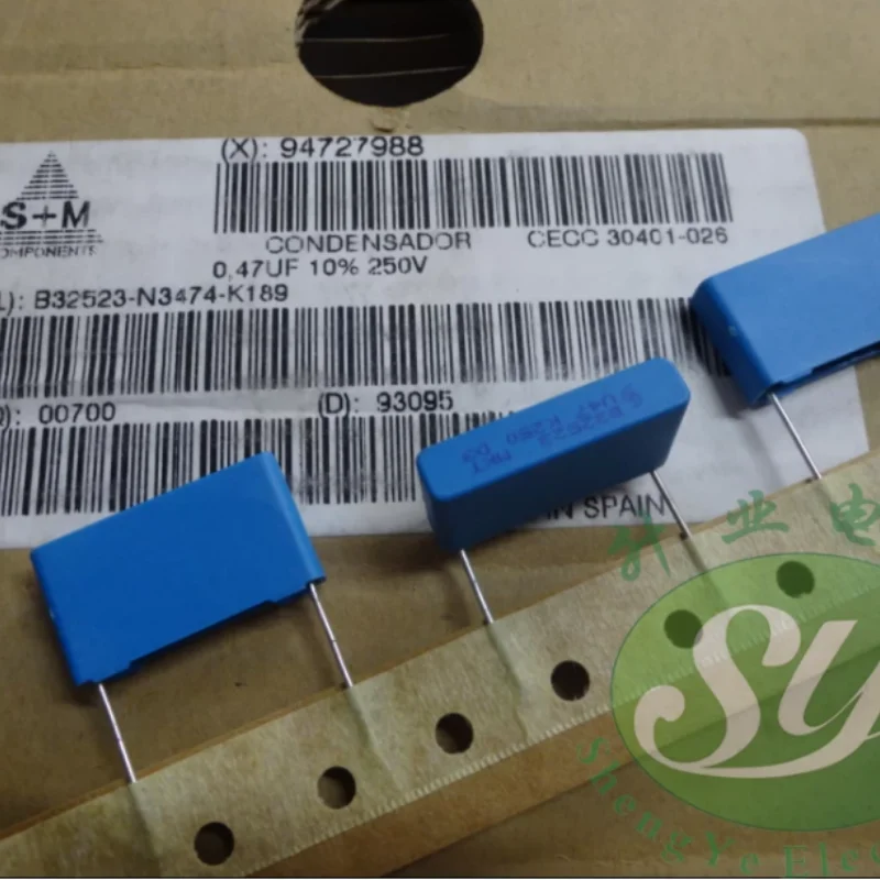 10pcs-100pcs old Siemens EPCOS 0.47uf/250v 470nf u47 474 new film capacitor 22MM