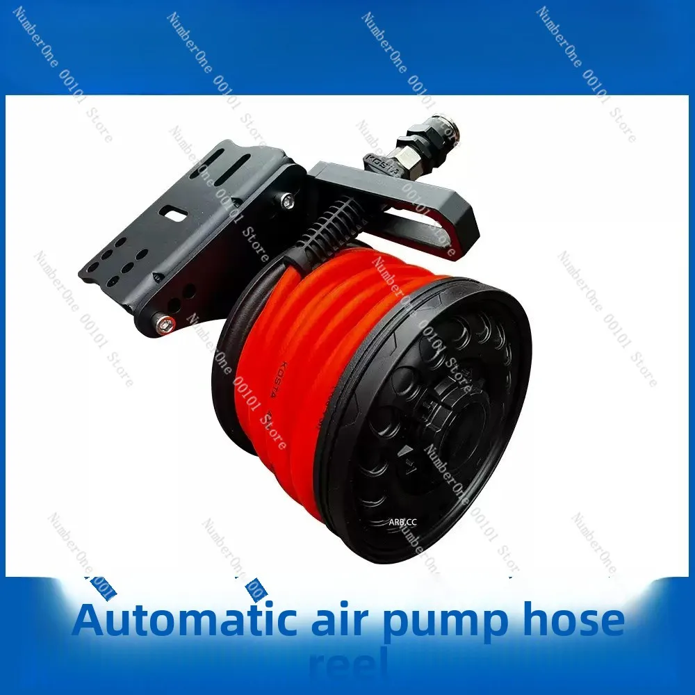 Manual/Automatic Pipe Reel Air Pump Trachea Tightener with Storage Rack High Pressure Water Tank for Water Pipe Reeling