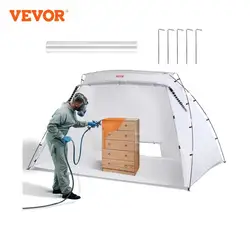 Vevor Draagbare Paint Booth Onderdak 7.5x5.2x5.2/10x7x6ft Opvouwbare Spuiten Tent Voor Meubels Craft Project Diy Hobby Tool