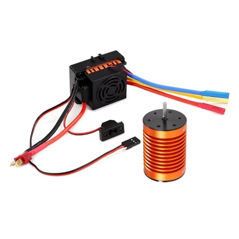 HSP mobil REMOTE CONTROL ไม่จำกัด9T 4370KV เครื่องจักรไฟฟ้าไร้แปรงถ่าน60A ชุด ESC แบบไม่มีแปรงถ่าน