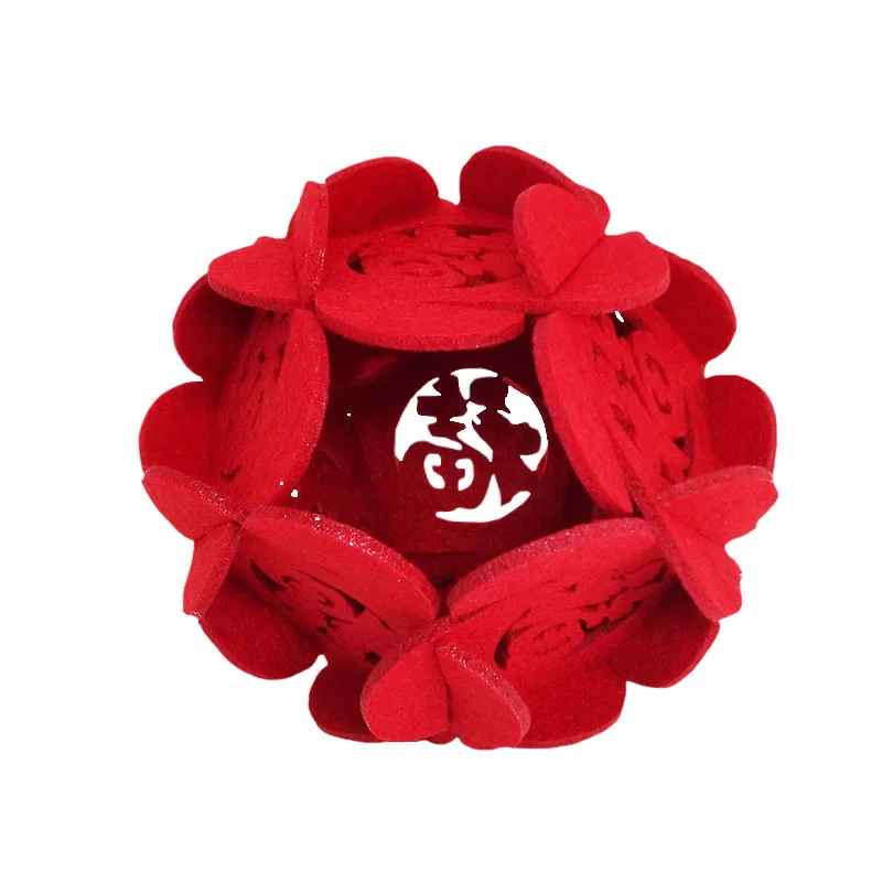 

*New Year Felt Lanterns for Spring Festival Wedding Lantern Celebration Decorations Chinese Red Accept Customized Design