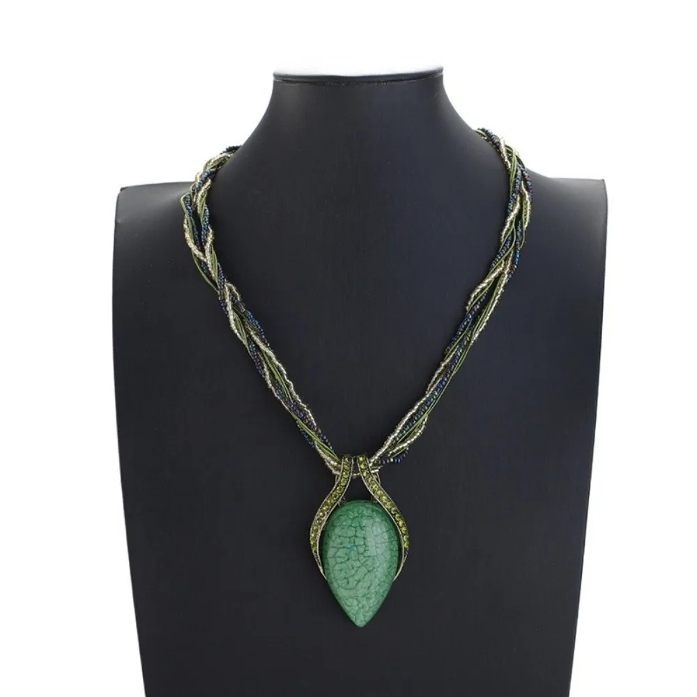Fashion Bohemia Choker Ethnic Handmade Multilayer Beads Chain Sweater Chain Women Bijoux