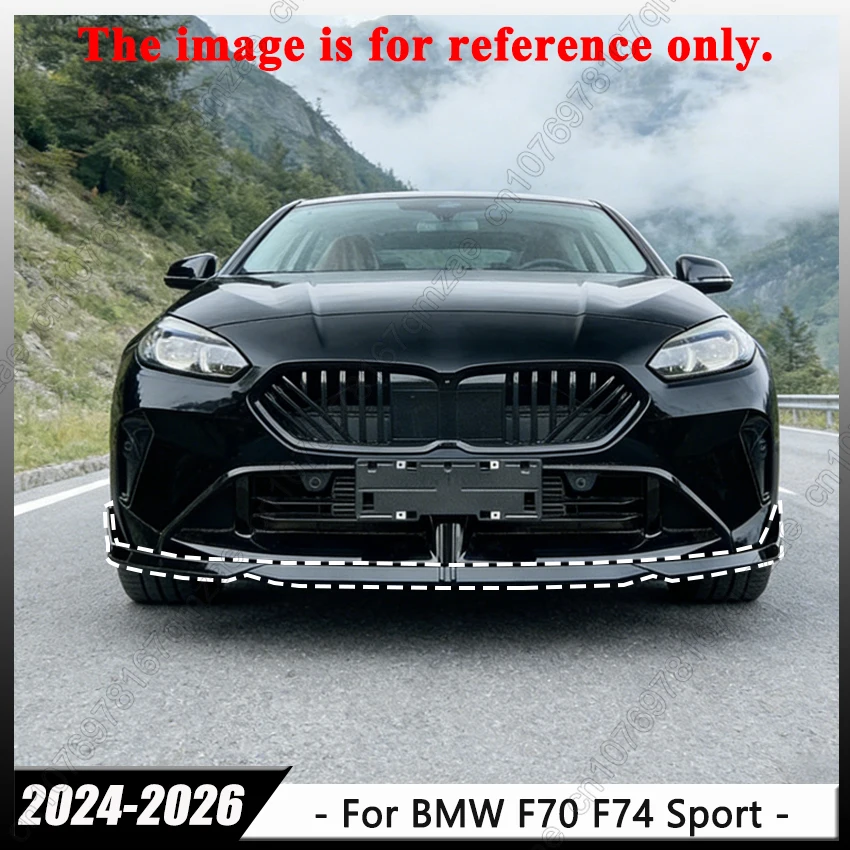 

Глянцевая черная накладка на передний бампер для BMW 1/2 серии F70 F74 116 120 123 M Sport 2024-2026, защитная накладка, тюнинг, автозапчасти