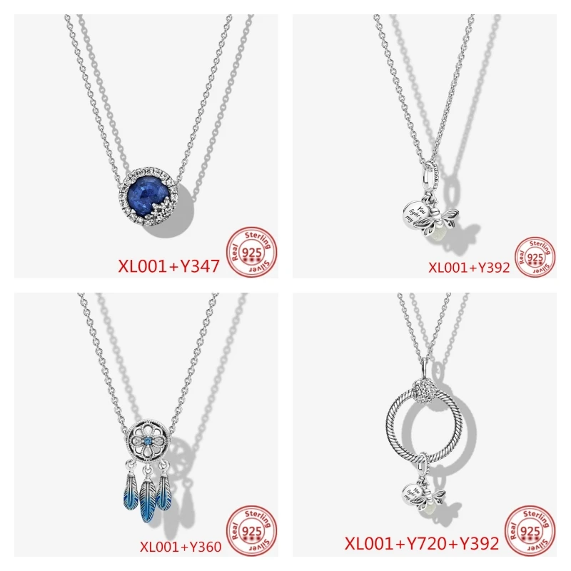 

Hot Sale Women Necklace Set Glow-in-the-dark Firefly Dangle Pave Zircon Beads Diy Women Fashion Jewelry Charms Accessories Gift