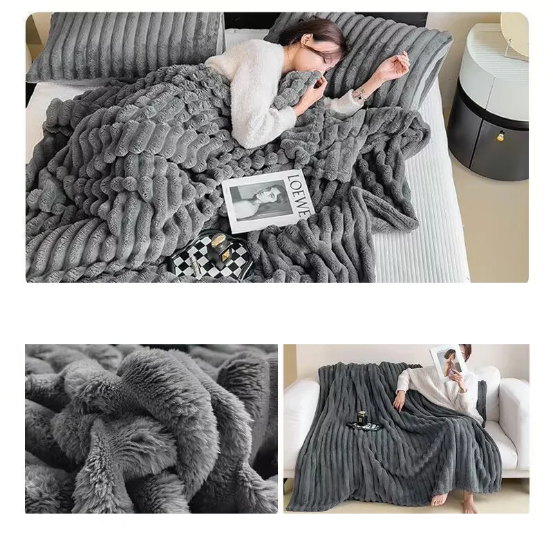 1pc flannel blanket - soft, comfortable, warm nap blanket, Christmas exquisite gift blanket, available in multiple colors﻿﻿