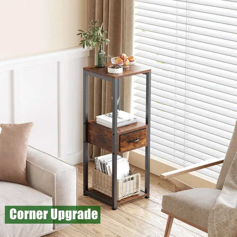 Tall Plant Stands Indoor, 3 Tier Plant Table with Fabric Drawer , Corner Plant Stands for Indoor Plants Multiple