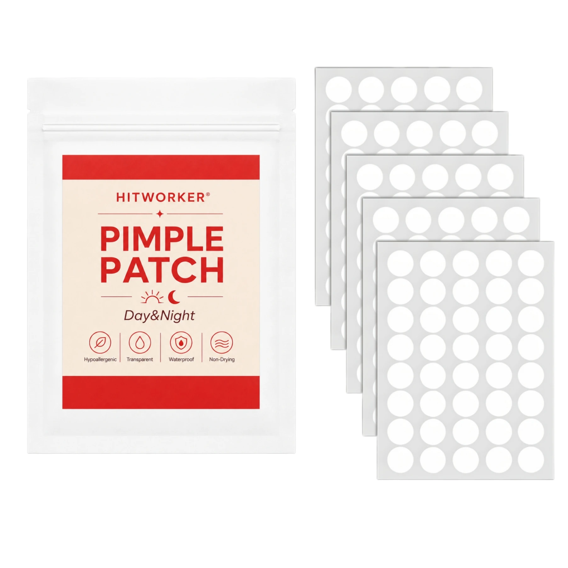 200PCS Clear-Look Pimple Patches, Day & Night Transparent Patches for Everyday Beauty Care