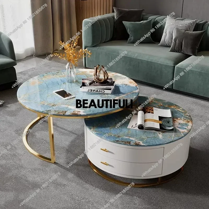 

Design Nordic Coffee Tables Modern Storage Luxury Simple Aesthetic Coffee Tables Unique Marble Mesa Centro Living Room Furniture