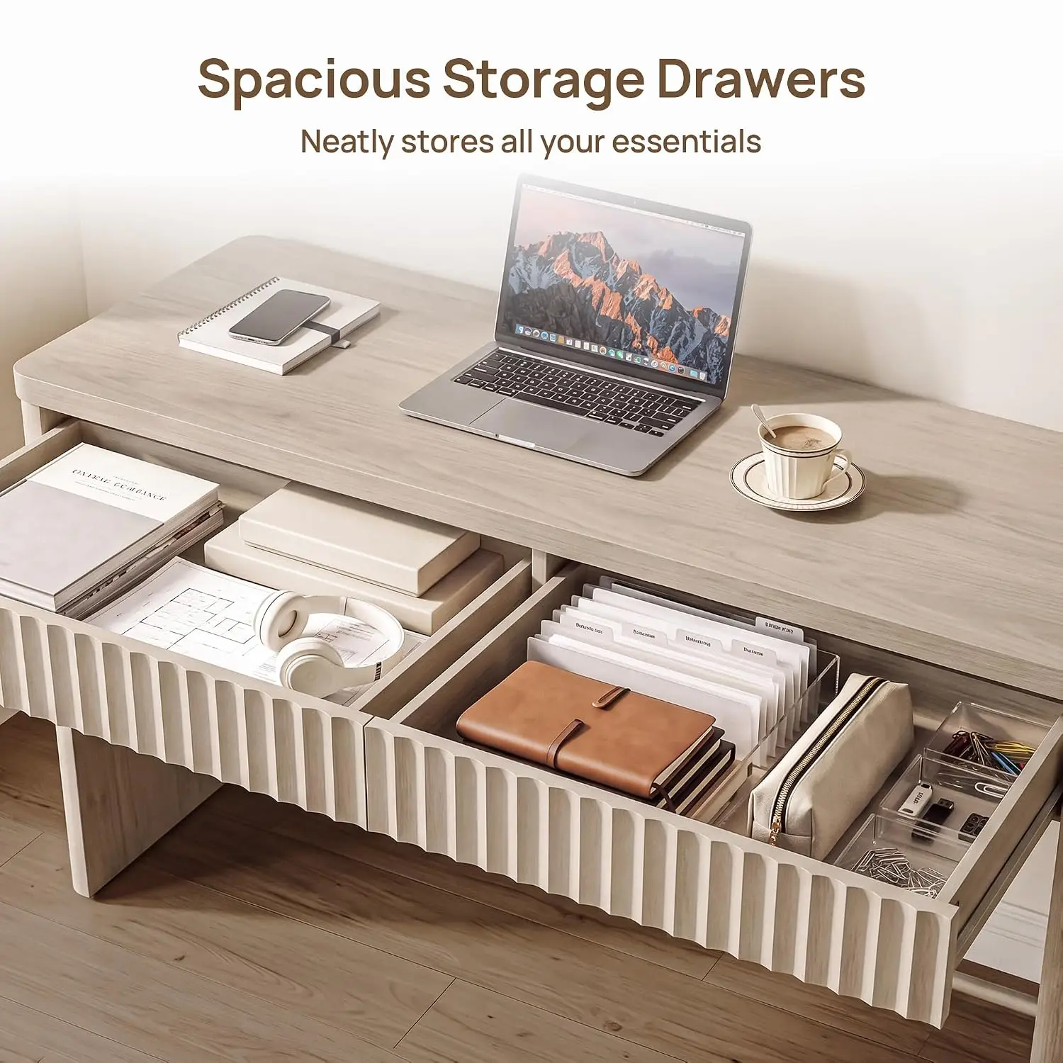 Executive Desk 2 Drawers Storage 48.8
