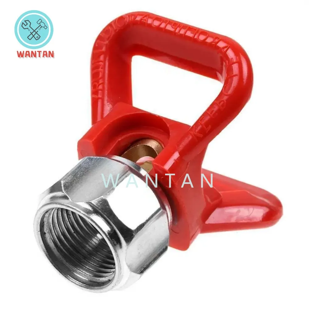 Airless Paint Spray Gun Accessory Flat Tip Nozzle Guard Seat Red Nozzle Seat for Sprayer Titan Wagner