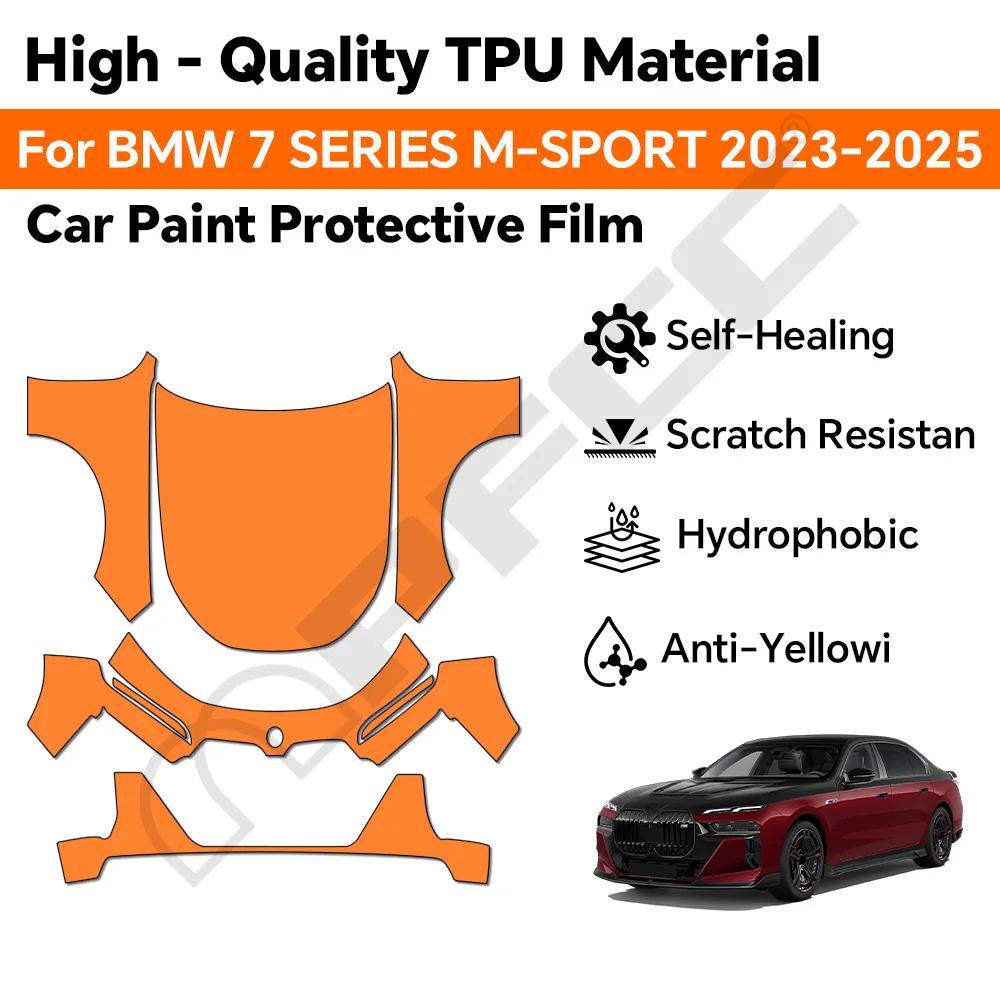 

PPF For BMW 7 Series G70 M Sport 2023 TPU Pre-cut Paint Protection Film Anti-Scratch Invisible Clear Resistant Car Wrap Film