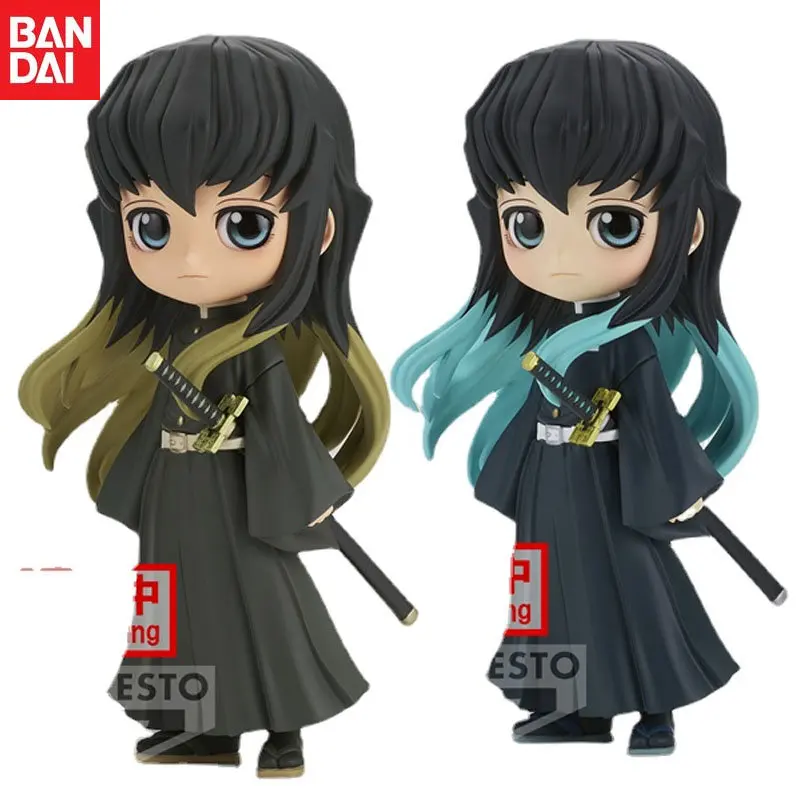 In Stock Bandai Original Q Posket Q Posket Demon Slayer Tokitou Muichirou Anime Action Figure Model Children's Gifts