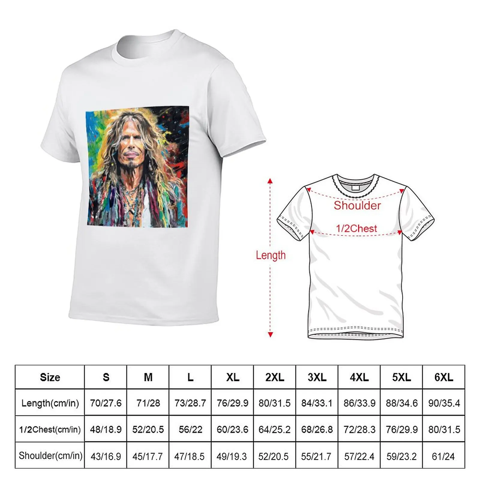 AEROSMITH STEVEN TYLER ACRYLIC SPLATTER PAINTING T-Shirt t shirt for man T-Shirt
