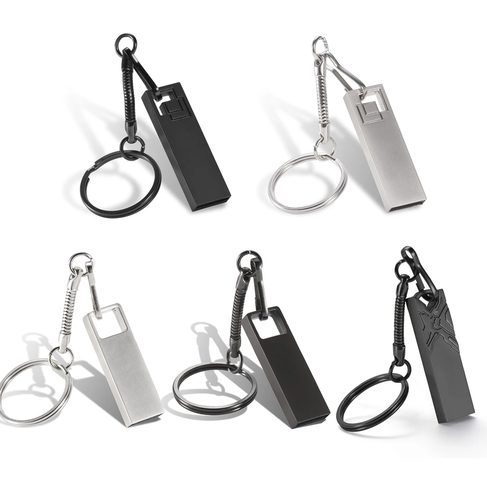 Free Custom Logo USB  Flash Drive 128GB Key Chain Pen Drive 64GB Business Gift Memory Stick 32GB 16GB U Disk Pendrive 8GB 4GB