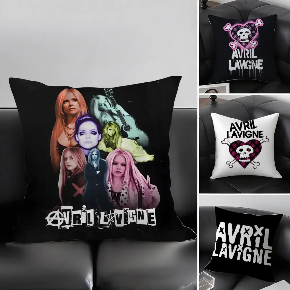 A-Avril LavigneE Singer Cushion Cover Pillowcase Ultra Soft Skin Friendly Fabric Cloud Like Comfort & Concealed Zipper