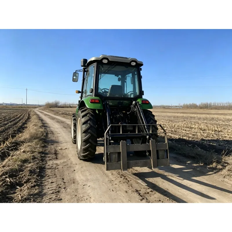 Multifunctional 50HP 4×4 Farm Tractor with Pallet Fork for Material Handling & Cultivation