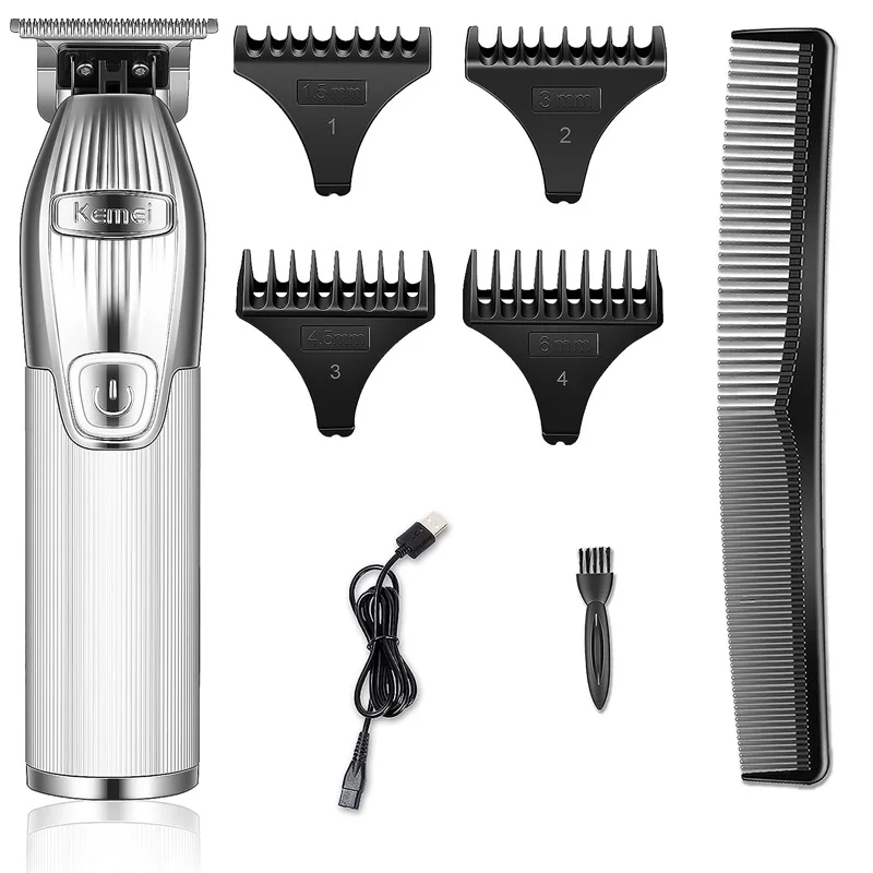 Kemei 0mm Baldheaded Hair Clippers for Men Professional Outliner Cordless Hair Trimmer Beard Trimmer