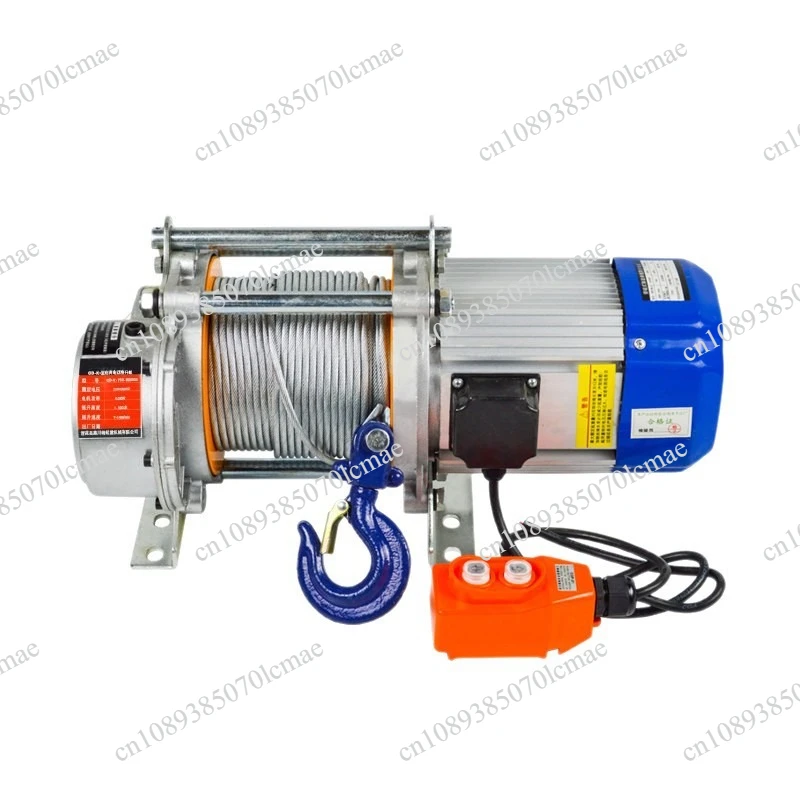 1T/1.5T Hoist Aluminum Shell Elevator 220V Small Domestic Crane Electric Hoist 1 Ton 220V Winch