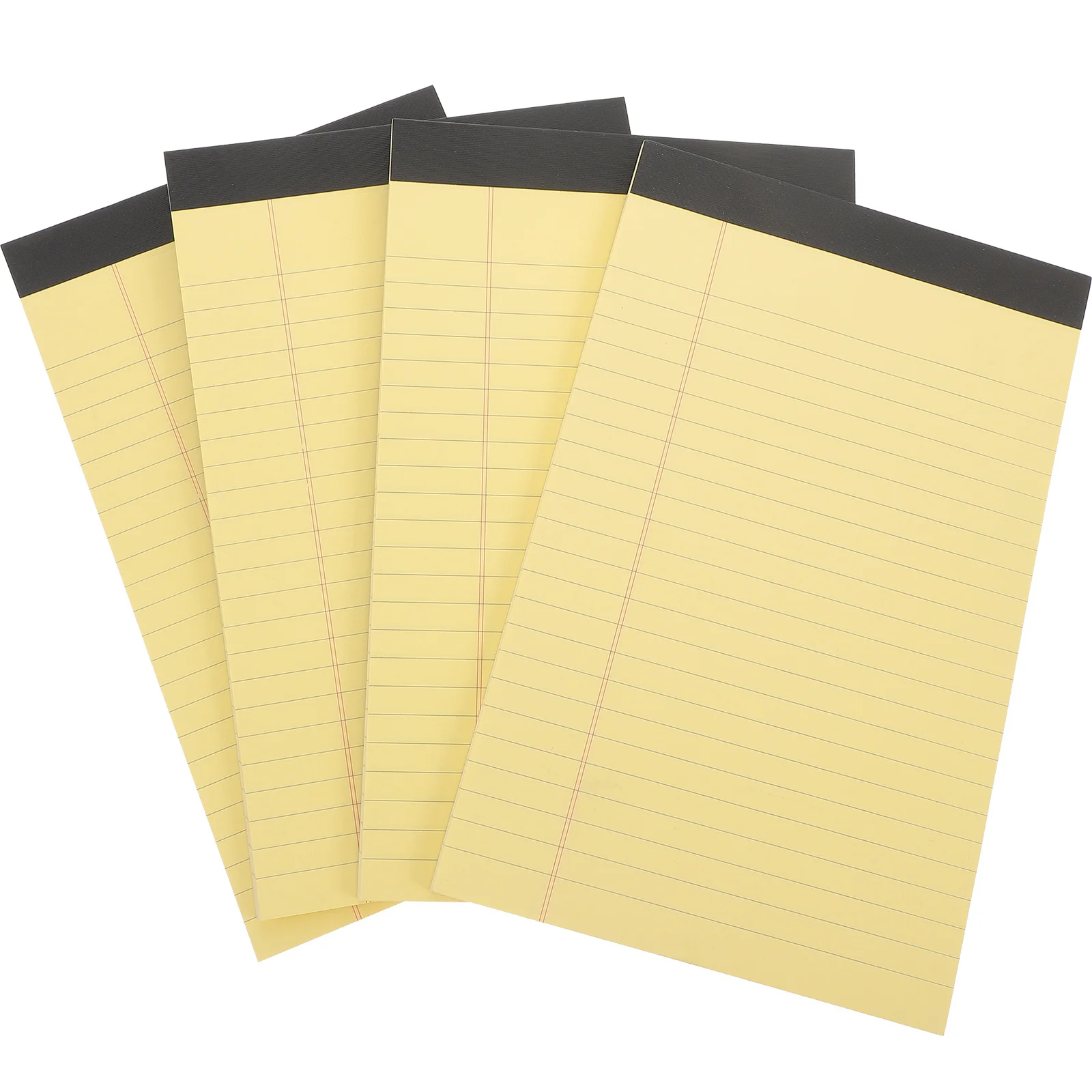 Tear Off Planner Notepad 4 Pack College Ruled Legal Size Yellow Notepad Daily Schedule Organizer for Work Study Meal Planning