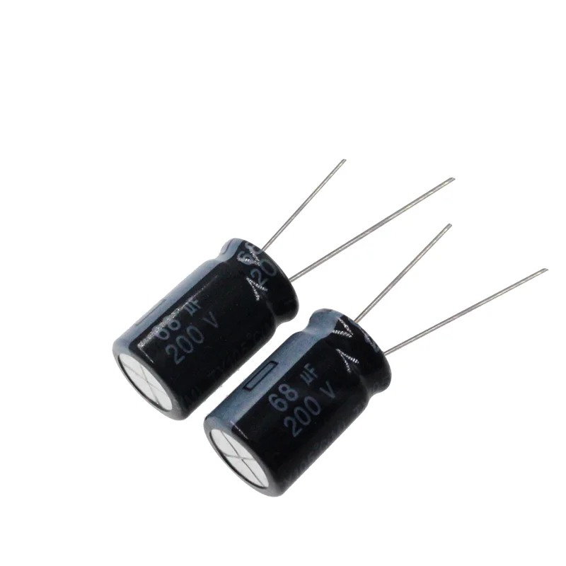 Capacitor eletrolítico de alumínio, 68uf, 200v, 68mfd, 200wv, 13x20mm, 5 peças