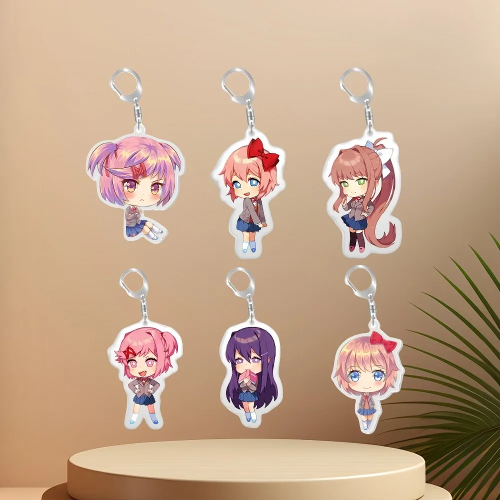 Diy Doki Doki литературный акриловый брелок игра аниме периферийные устройства мультфильмы аксессуары для телефонов кампус рюкзак кулон праздничные подарки