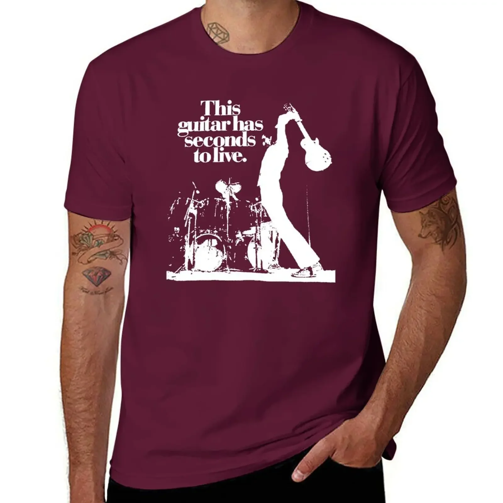 heavyweights cute tops Men's t shirts Pete Townshend The Who This guitar has seconds to live Rock Music legend Guitar T-Shirt