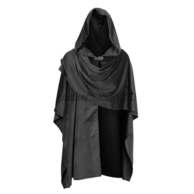 جديد فارس القرون الوسطى تأثيري هود عباءة عصر النهضة خمر القراصنة وشاح شال للرجال النساء هالوين موضوع حفلة الزي