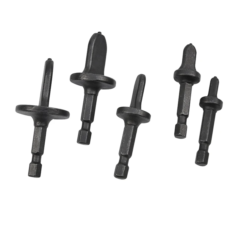 5 ชิ้น Flaring เครื่องมือท่อทองแดง Air Conditioner Hex Handle Tube Expander ไฟฟ้า Flaring เครื่องมือท่อทองแดง Swaging เจาะชุด Bit