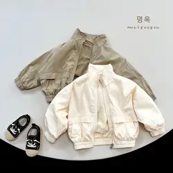 Veste en Coton Solide pour Bébé Fille et Garçon de 2 à 8 ans, Manteau d'Automne, Printemps et Été, Protection Solaire