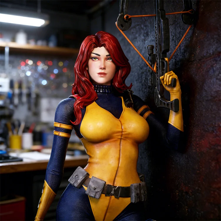 LinDeekin D313 Kit garage 3D personalizzati Figura non verniciata Modelli GK Puzzle in resina bianca smontato di modelli di personaggi