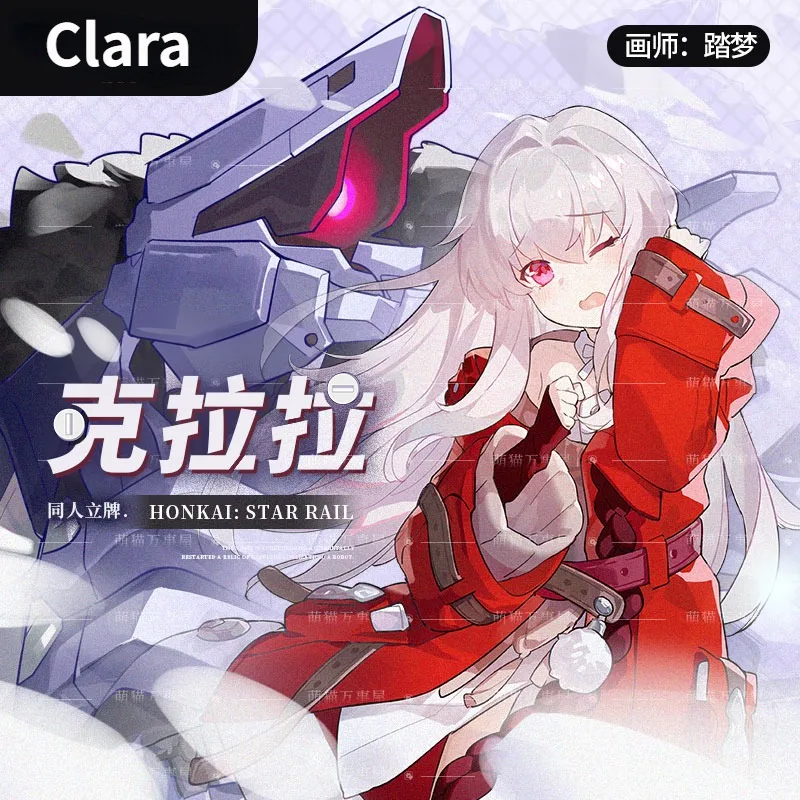 

Anime Game Honkai: Star Rail Cosplay Clara Scene Acrylic Stand Figure Model Toy Cosplay Game Desktop Decor Collection Fan Gift