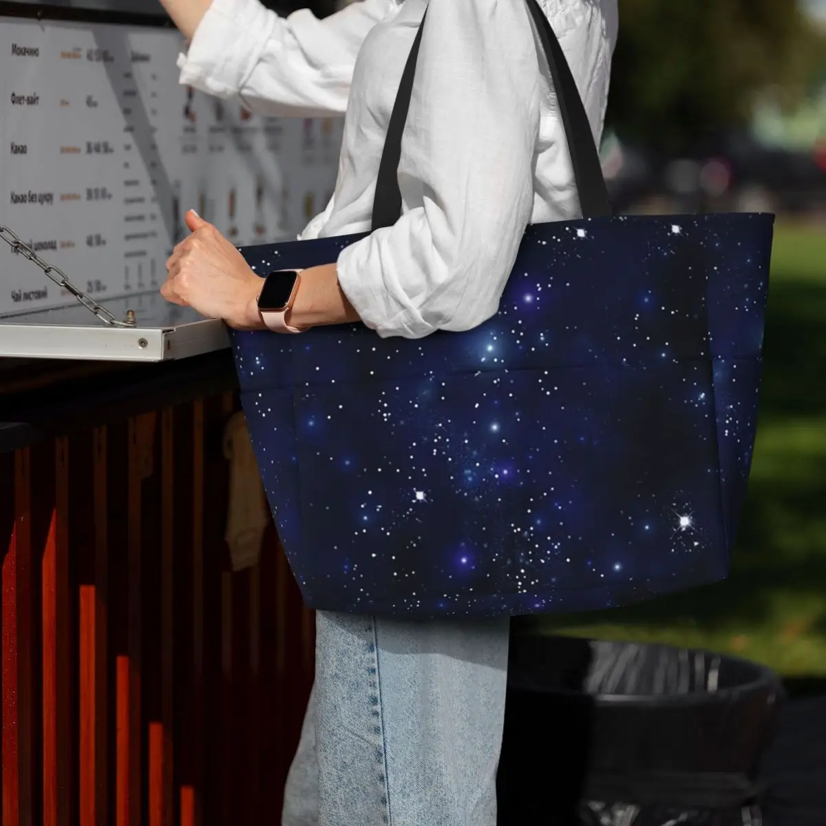 

Constellation Star Clusters Galaxies Print Halloween Beach Tote Bag Gym Yoga Duffle Large Tote Bag Women Travel Bag Fitness bag