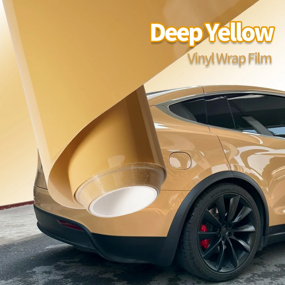 

Высокоглянцевая пустынная желтая автомобильная виниловая пленка, наклейки из фольги для кузова автомобиля, пленка, наклейка, внешние аксессуары