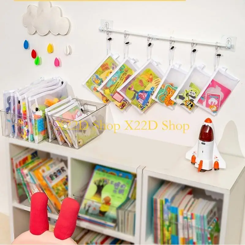 X22D Transparent Storage Building Block Zippered Bag Toy Sorting Accessory