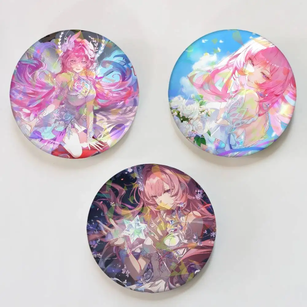 Game Honkai Star Rail Cyrene Badge Set Glass Shine Brooches Lapel Backpack Costume Gifts Decoration birthday