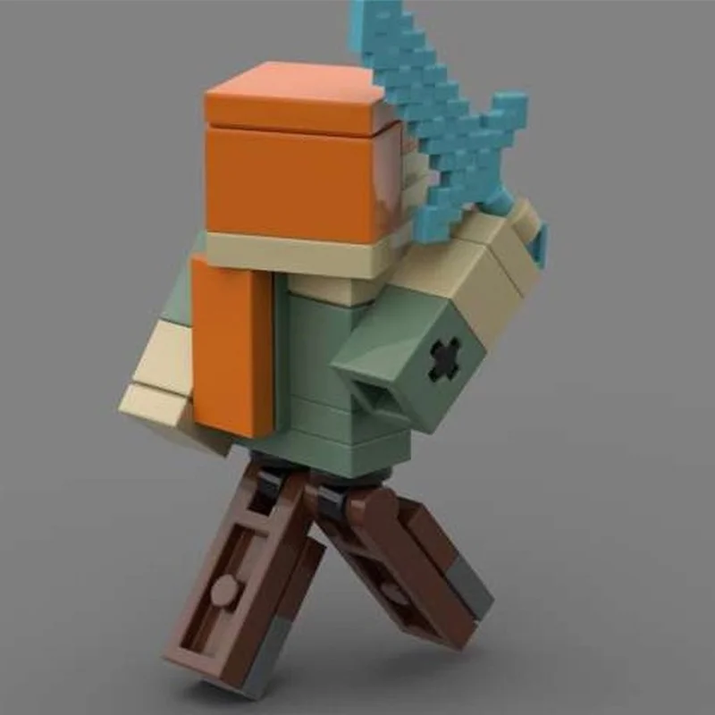 57 قطعة MOC Craftmine اللاعبين ستيف وأليكس نموذج اللبنات العمارة اللعب تجميع فكرة الطوب هدايا عيد الميلاد عيد الميلاد #2